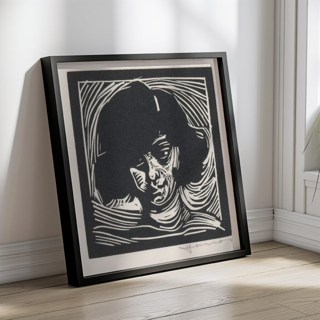 Hoofd van een vrouw 1888 Henri Jonas 4 mockup