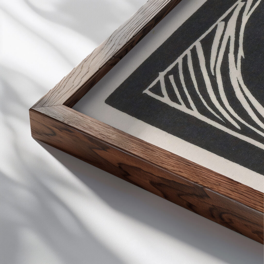 Hoofd van een vrouw 1888 Henri Jonas close up dark wood mockup