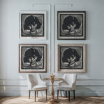 Hoofd van een vrouw 1888 Henri Jonas framed posters mockup
