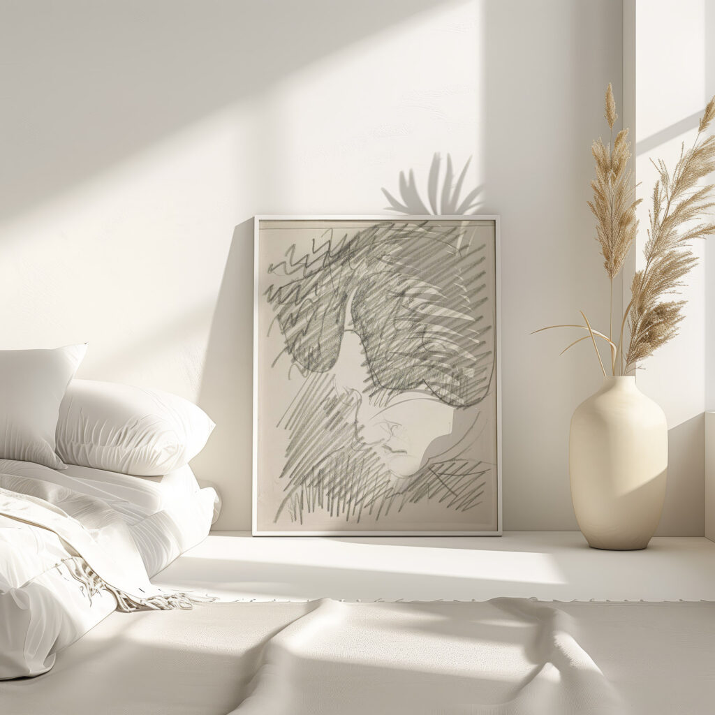 Hoofd van een vrouw met opgestoken haar 1916 Reijer Stolk 4 mockup