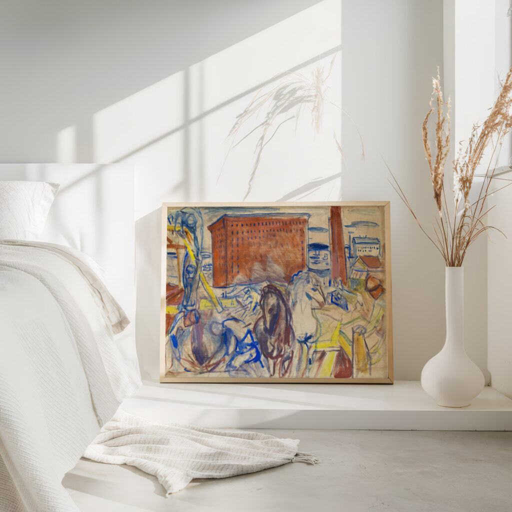 Horse Team on a Building Site 1928–1929 Edvard Munch 4 mockup