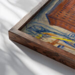 Horse Team on a Building Site 1928–1929 Edvard Munch close up dark wood mockup