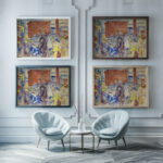 Horse Team on a Building Site 1928–1929 Edvard Munch framed posters mockup