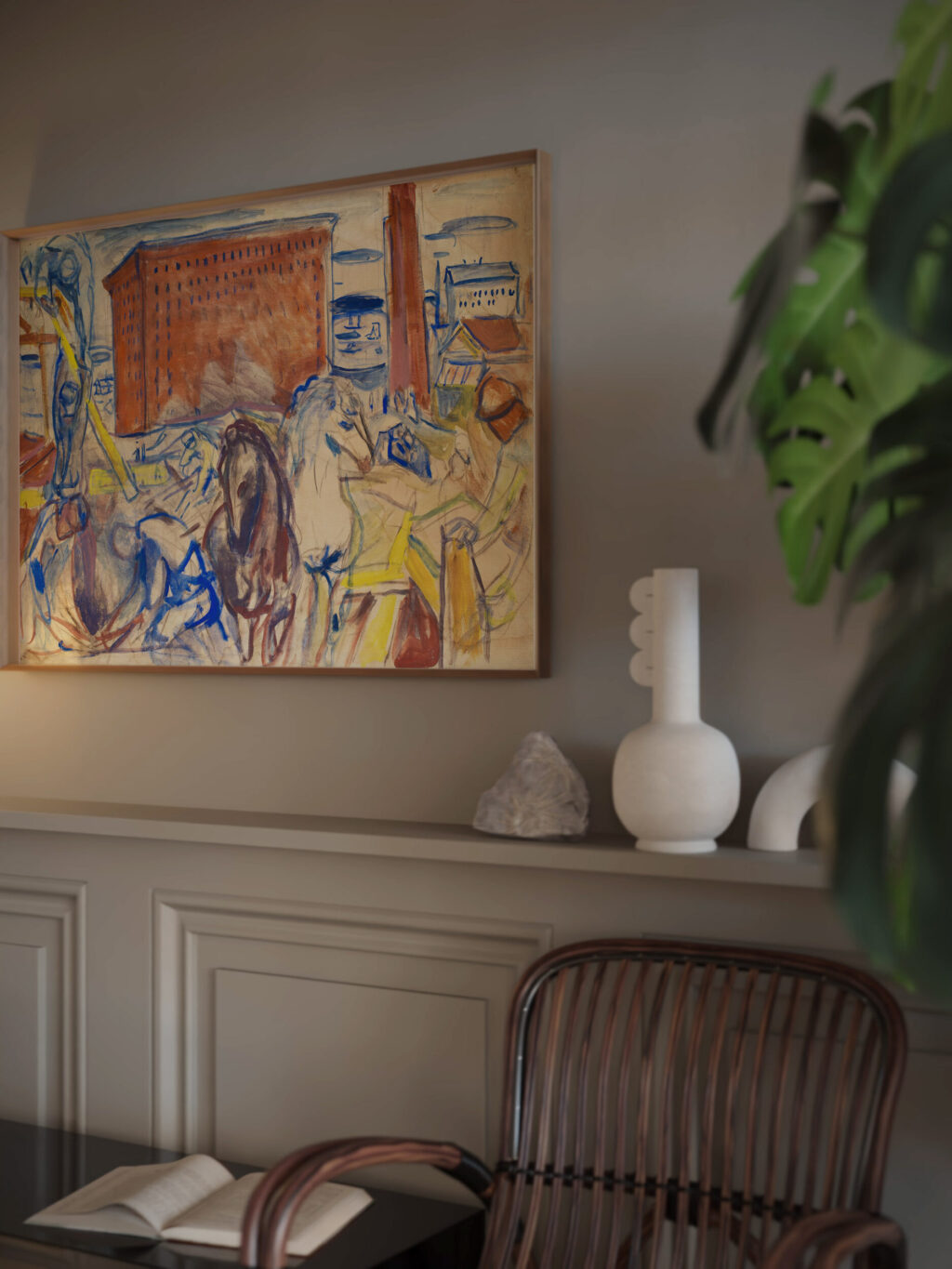 Horse Team on a Building Site 1928–1929 Edvard Munch video mockup