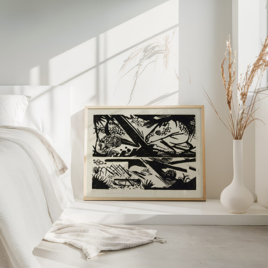 Horse and hedgehog 1913 Franz Marc 4 mockup