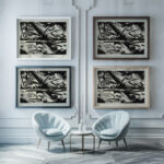 Horse and hedgehog 1913 Franz Marc framed posters mockup