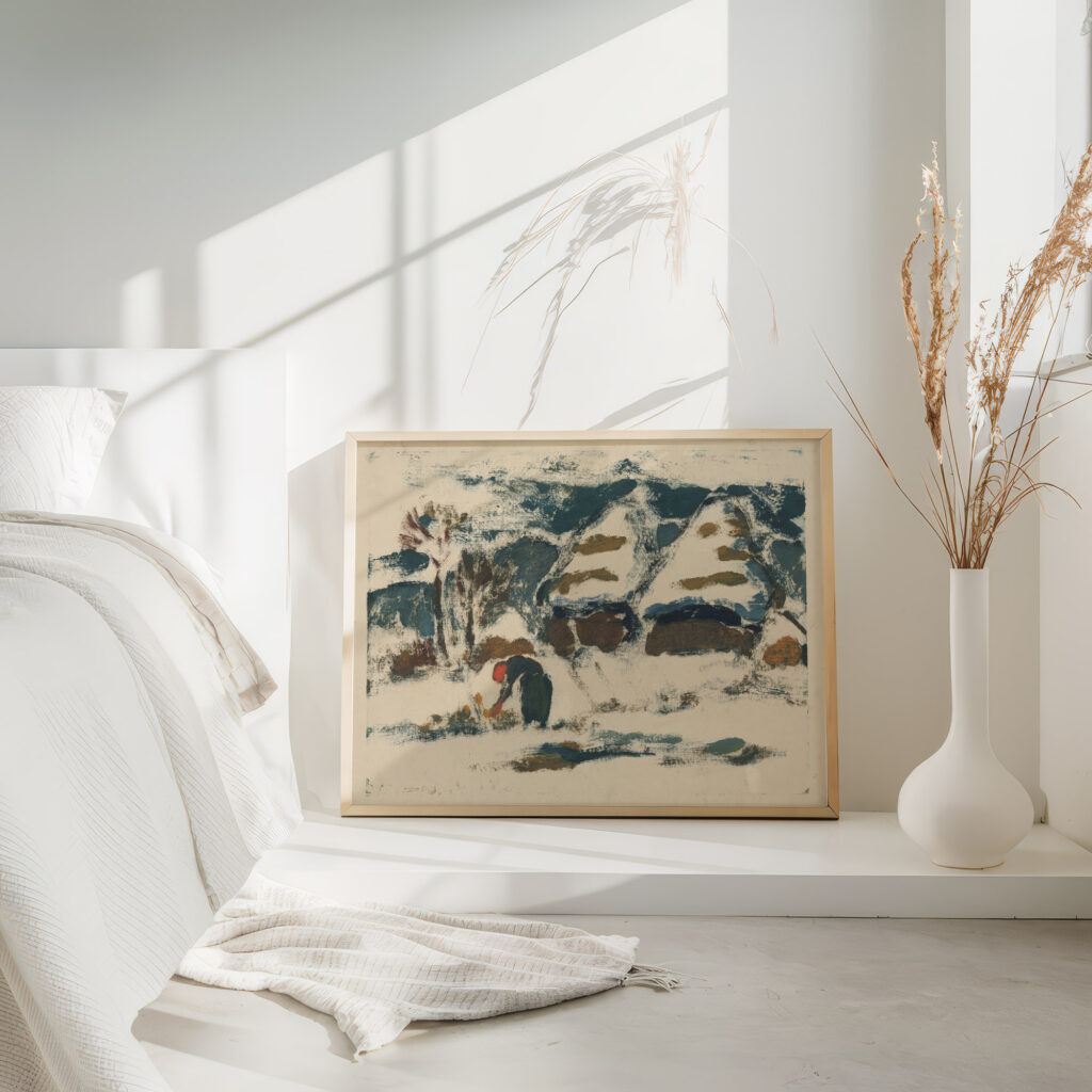 Horska krajina s vidiencankou 1930 Zolo Palugyay 4 mockup