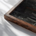 Hotel de Ville Palais de Justice 1927 Joaquin Torres Garcia close up dark wood mockup