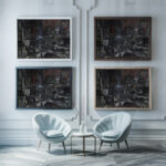 Hotel de Ville Palais de Justice 1927 Joaquin Torres Garcia framed posters mockup