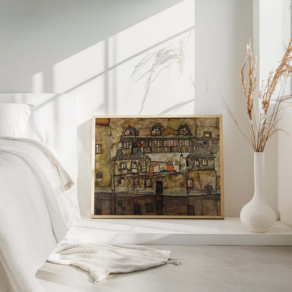 House Wall on the River 1915 Egon Schiele 4 mockup