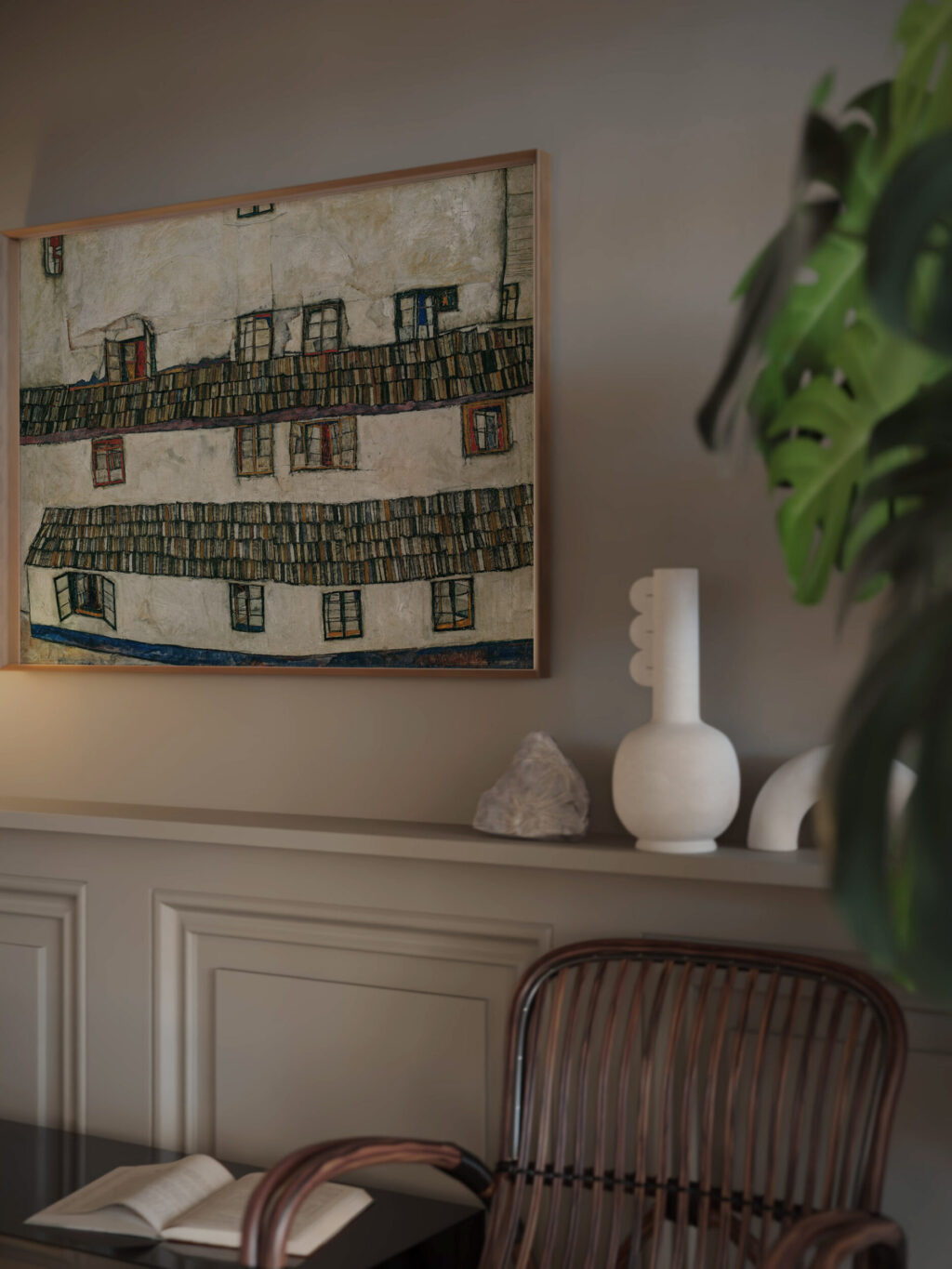 House wall window 1914 Egon Schiele video mockup