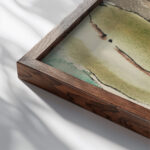 House with Trees 1934 Arthur Dove close up dark wood mockup