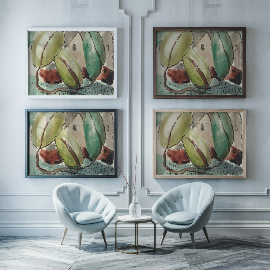 House with Trees 1934 Arthur Dove framed posters mockup