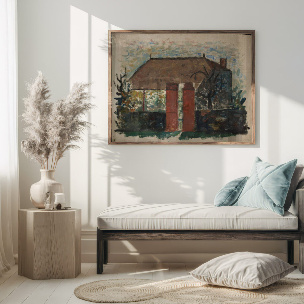 House with a red gate 1931 Tadeusz Makowski 5 mockup