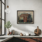 House with a red gate 1931 Tadeusz Makowski 6 mockup