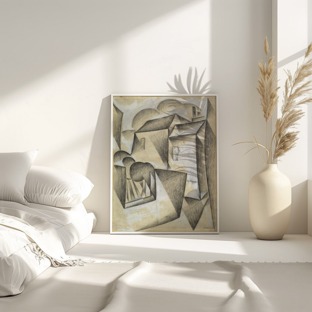 Houses in Paris Place Ravignan 1911 Juan Gris 4 mockup