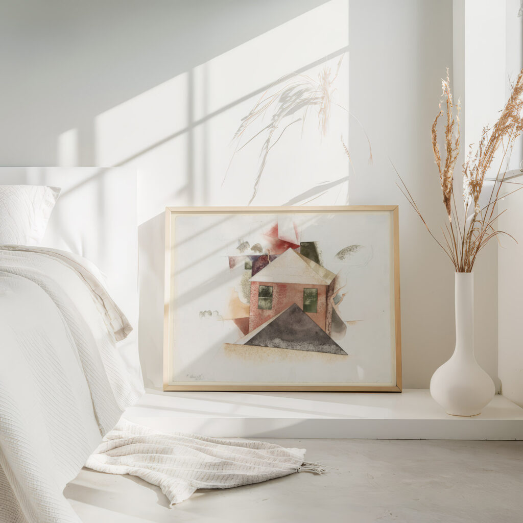 Houses with Red 1917 Charles Demuth 4 mockup