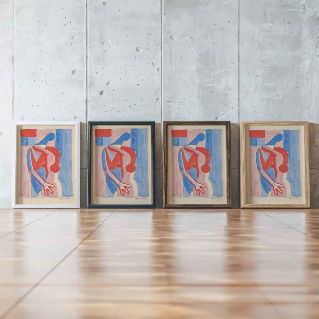 Hug 1936 Mikulas Galanda framed posters mockup