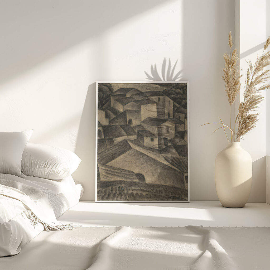 Huizen van een Italiaans dorp 1924 Leo Gestel 4 mockup