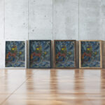 Hunter in a Blue Forest 1940 Arnold Peter Weisz Kubincan framed posters mockup