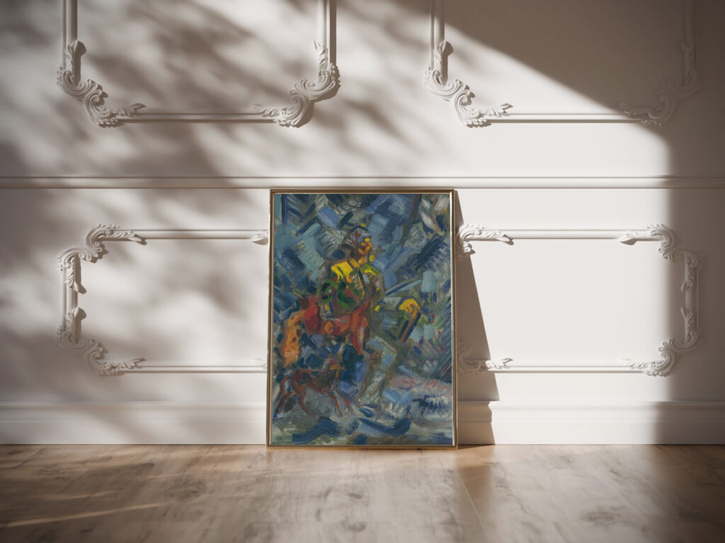 Hunter in a Blue Forest 1940 Arnold Peter Weisz Kubincan video mockup