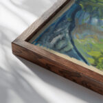 Hunting Motif 1940–1943 Arnold Peter Weisz Kubincan close up dark wood mockup