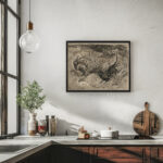 Hunting scene Hare and dog 1930 1939 Arnold Peter Weisz Kubincan 6 mockup