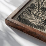 Huntsmen with Hunted Fox 1940–1944 Arnold Peter Weisz Kubincan close up dark wood mockup