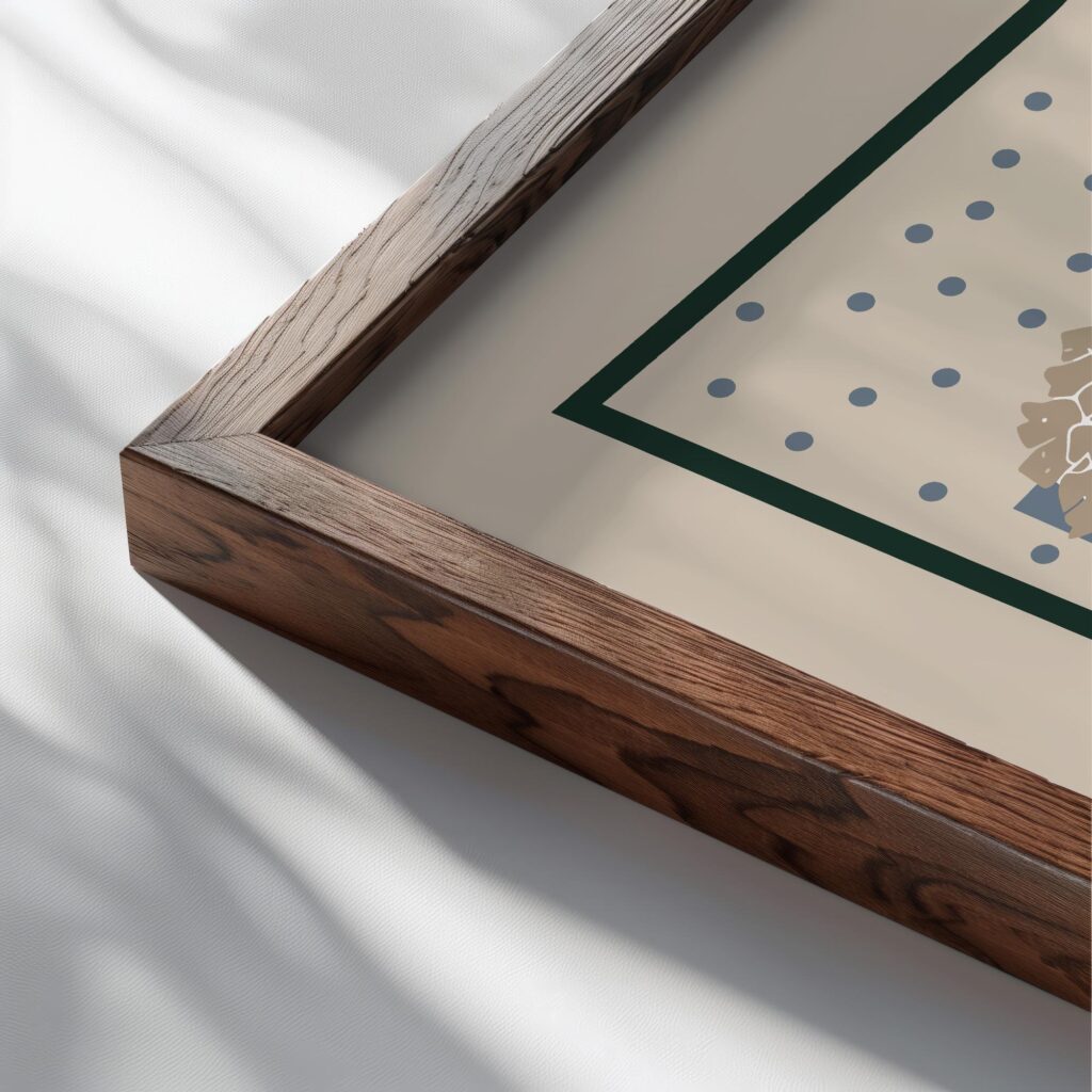 Hydrangeas close up dark wood mockup