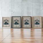 Hydrangeas framed posters mockup