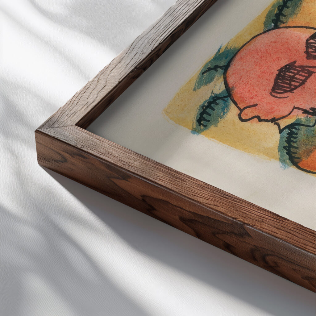 Idiotie around 1922 Karl Wiener close up dark wood mockup