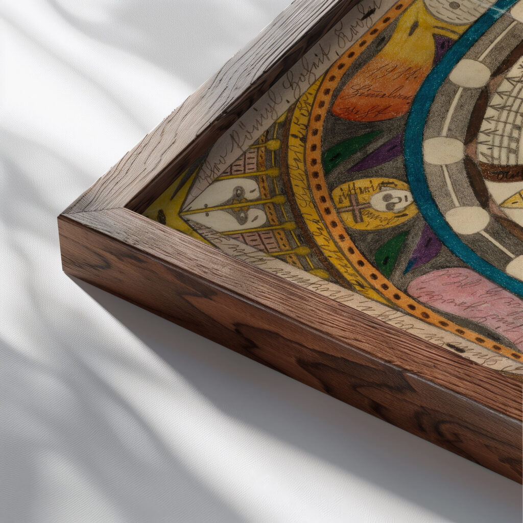 Ihro konigliche Hoheit Prinzessin Stephanie von Belgien Europa und RamonionSchlange 1911 Adolf Wolfli close up dark wood mockup
