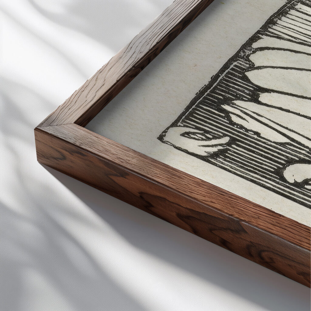 Illustratie bij gedicht uit dichtbundel Sagesse van Paul Verlaine 1895 07 Maurice Denis 1 close up dark wood mockup