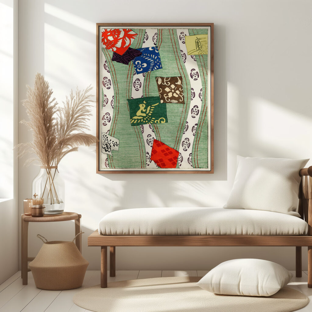 Illustration of Japanese motifs Watanabe Seitei 5 mockup