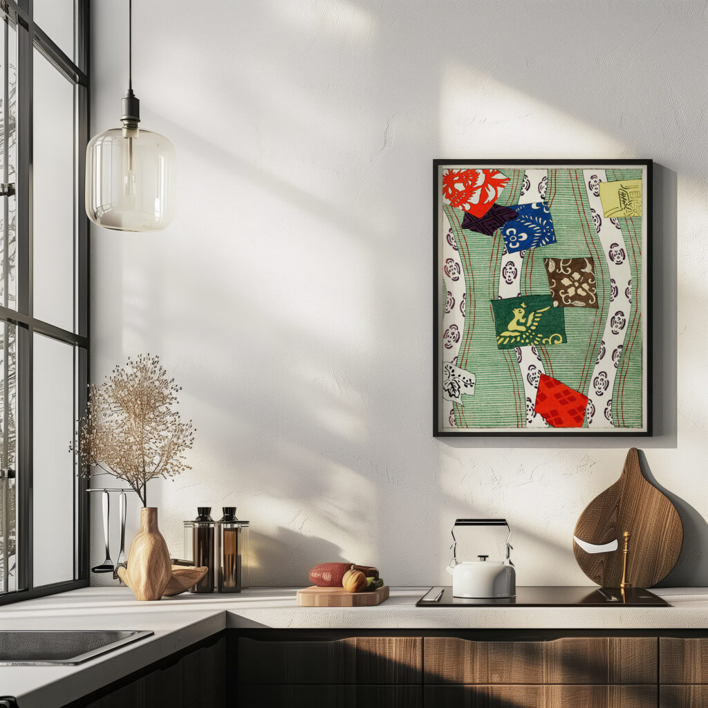 Illustration of Japanese motifs Watanabe Seitei 6 mockup