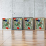 Illustration of Japanese motifs Watanabe Seitei framed posters mockup