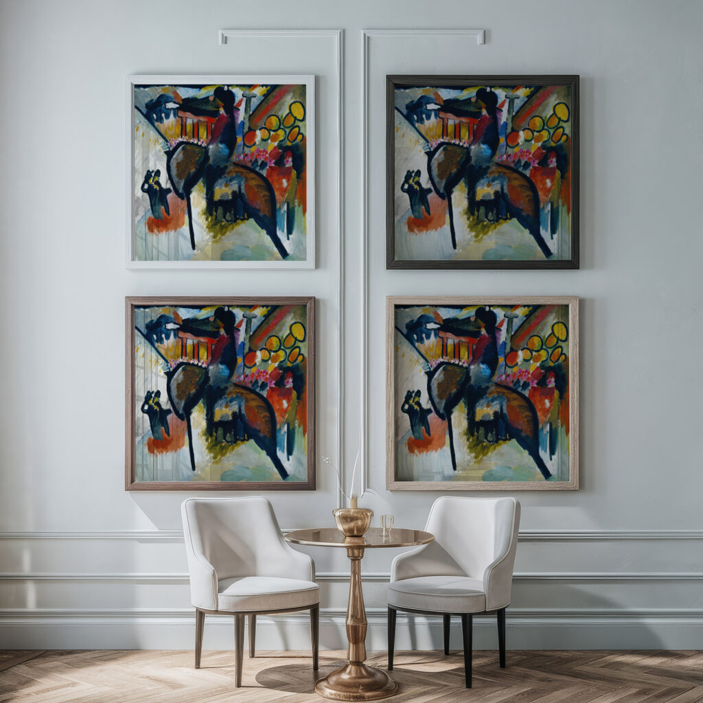 Impression IV Gendarme 1911 Wassily Kandinsky framed posters mockup