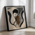 Impression of a Violinist Portrait of Suwa Nejiko 1947 Onchi Koshiro 4 mockup