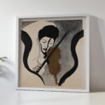 Impression of a Violinist Portrait of Suwa Nejiko 1947 Onchi Koshiro 5 mockup