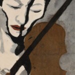 Impression of a Violinist Portrait of Suwa Nejiko 1947 Onchi Koshiro 8 mockup