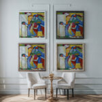 Improvisation 6 African 1909 Wassily Kandinsky framed posters mockup
