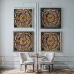 In Funf Variattiohnen meine Wenigkeit den AffrikaReisenden Skt. Adolf II. Wolfli 1922 Adolf Wolfli framed posters mockup