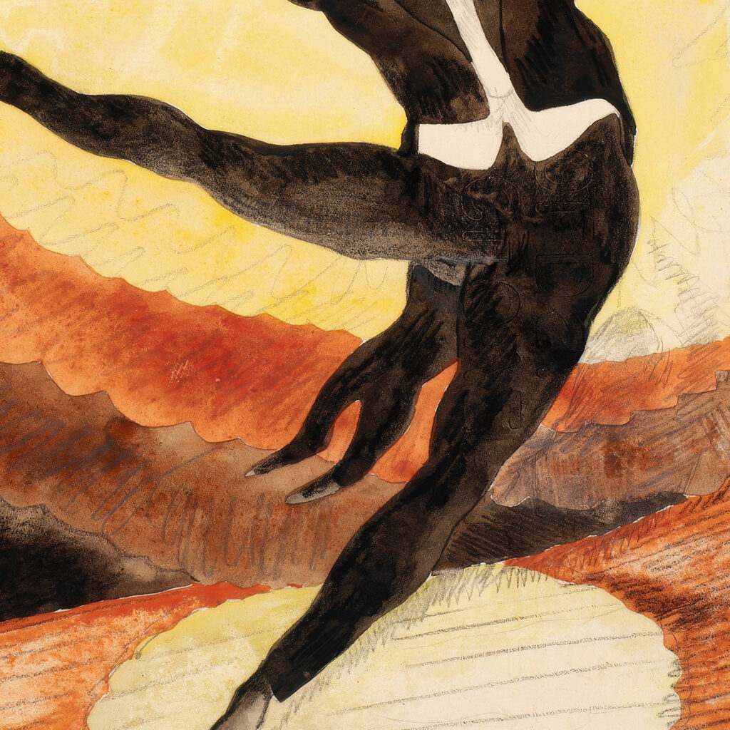 In Vaudeville Acrobatic Male Dancer with Top Hat 1920 Charles Demuth 8 mockup