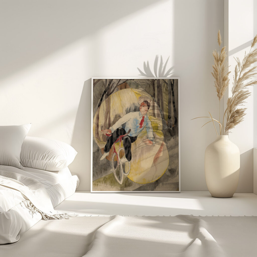 In Vaudeville the Bicycle Rider 1919 Charles Demuth 4 mockup