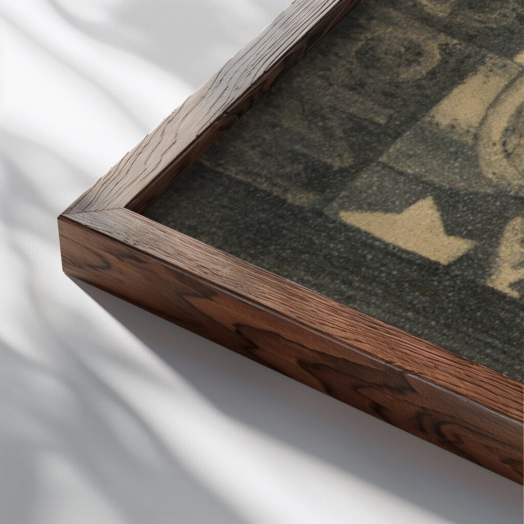 In de kroezel 1920 Frits van den Berghe close up dark wood mockup