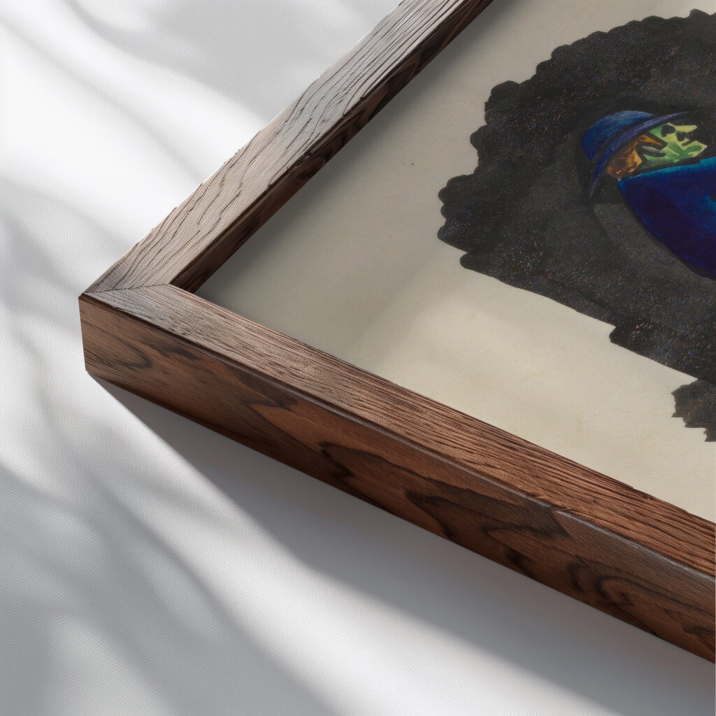 In der Nach Graz 1924 Karl Wiener close up dark wood mockup