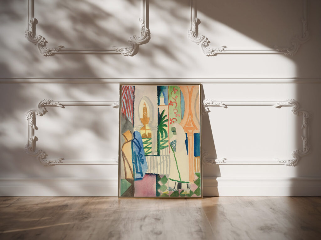 In der Tempelhalle 1914 August Macke video mockup