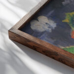 In the Pasture 1940–1944 Arnold Peter Weisz Kubincan close up dark wood mockup