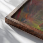 In the bag 1930 1940 Arnold Peter Weisz Kubincan close up dark wood mockup