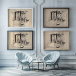 In the forest 1941 Arnold Peter Weisz Kubincan framed posters mockup